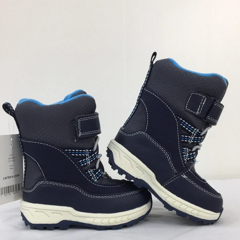 Carters Unisex Uphill Navy Snow Boot Size 5 Brand NEW With Tags